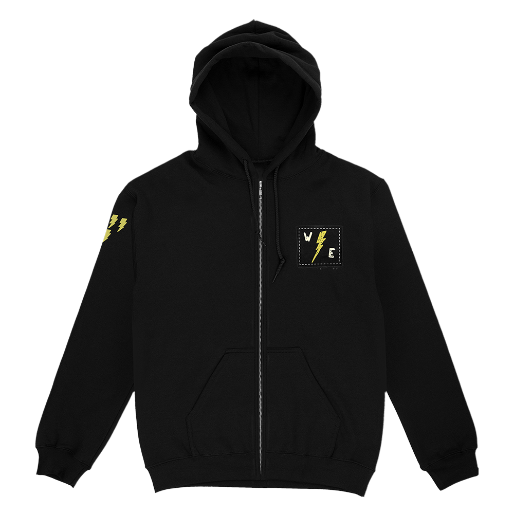 World Enders Zip-Up Hoodie - Black / Metal Zipper Front